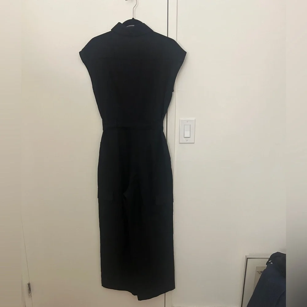 NWT Mango CARGO-STYLE LINEN JUMPSUIT size small